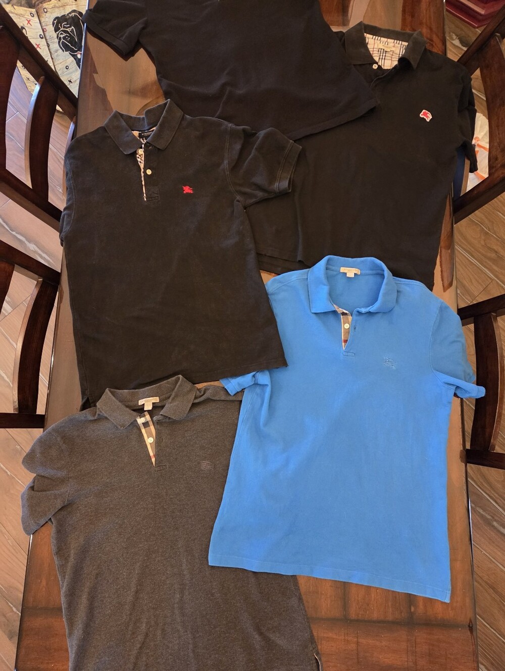 Lot Of 5 Men's Burberry Polo Shirts - Picture 3 of 14